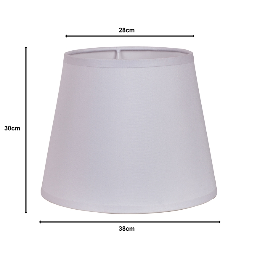 Duolla - Abajur para candeeiro de pé CLASSIC L E27 diâmetro 38 cm branco