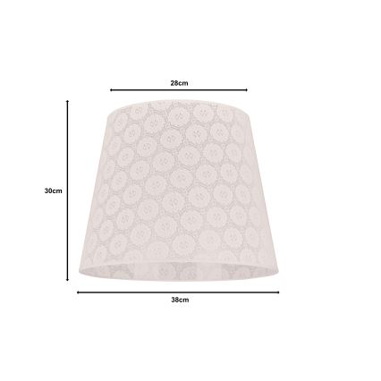 Duolla - Abajur para candeeiro de pé CLASSIC L E27 diâmetro 38 cm branco