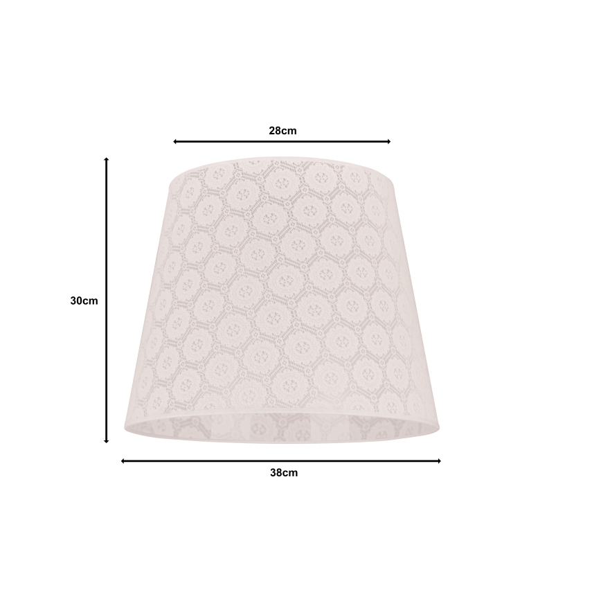Duolla - Abajur para candeeiro de pé CLASSIC L E27 diâmetro 38 cm branco