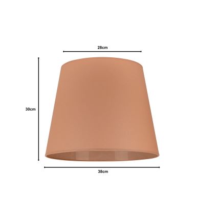 Duolla - Abajur para candeeiro de pé CLASSIC L E27 diâmetro 38 cm castanho