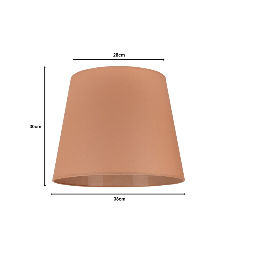 Duolla - Abajur para candeeiro de pé CLASSIC L E27 diâmetro 38 cm castanho