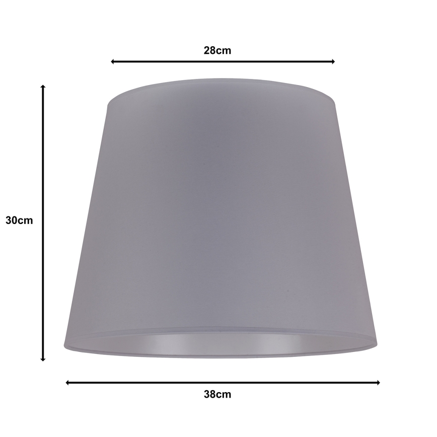 Duolla - Abajur para candeeiro de pé CLASSIC L E27 diâmetro 38 cm cinzento