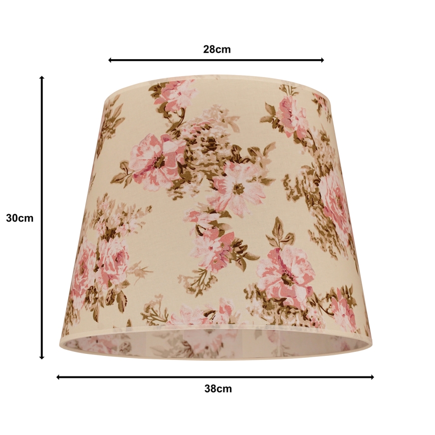 Duolla - Abajur para candeeiro de pé CLASSIC L E27 diâmetro 38 cm rosa