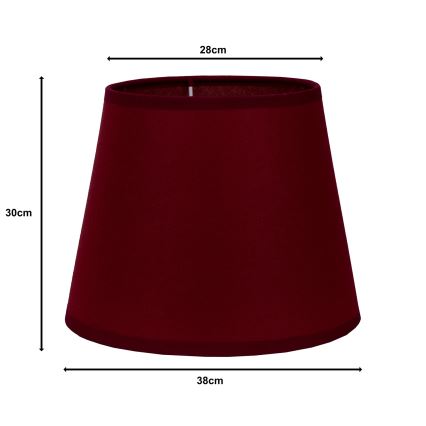 Duolla - Abajur para candeeiro de pé CLASSIC L E27 diâmetro 38 cm vinho
