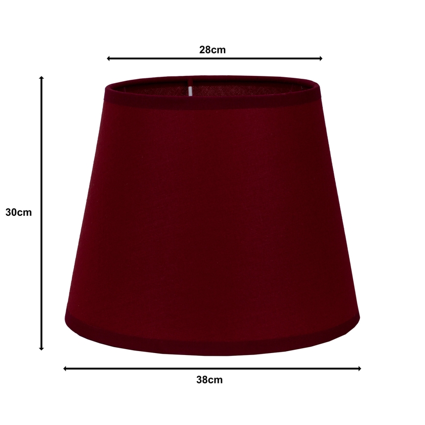 Duolla - Abajur para candeeiro de pé CLASSIC L E27 diâmetro 38 cm vinho