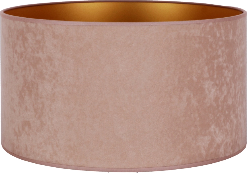 Duolla - Abajur para candeeiro de pé VELVET E27 diâmetro 35 cm bege/dourado