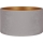 Duolla - Abajur para candeeiro de pé VELVET E27 diâmetro 35 cm cinzento/dourado