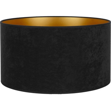 Duolla - Abajur para candeeiro de pé VELVET E27 diâmetro 35 cm preto/dourado