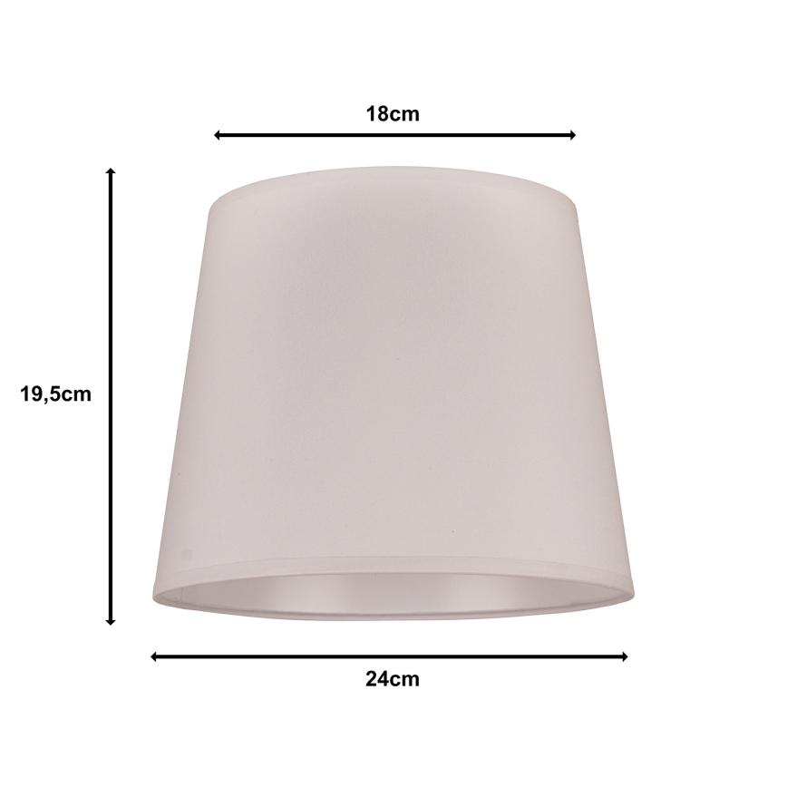 Duolla - Abajur para candeeiro de mesa CLASSIC M E27 diâmetro 24 cm branco