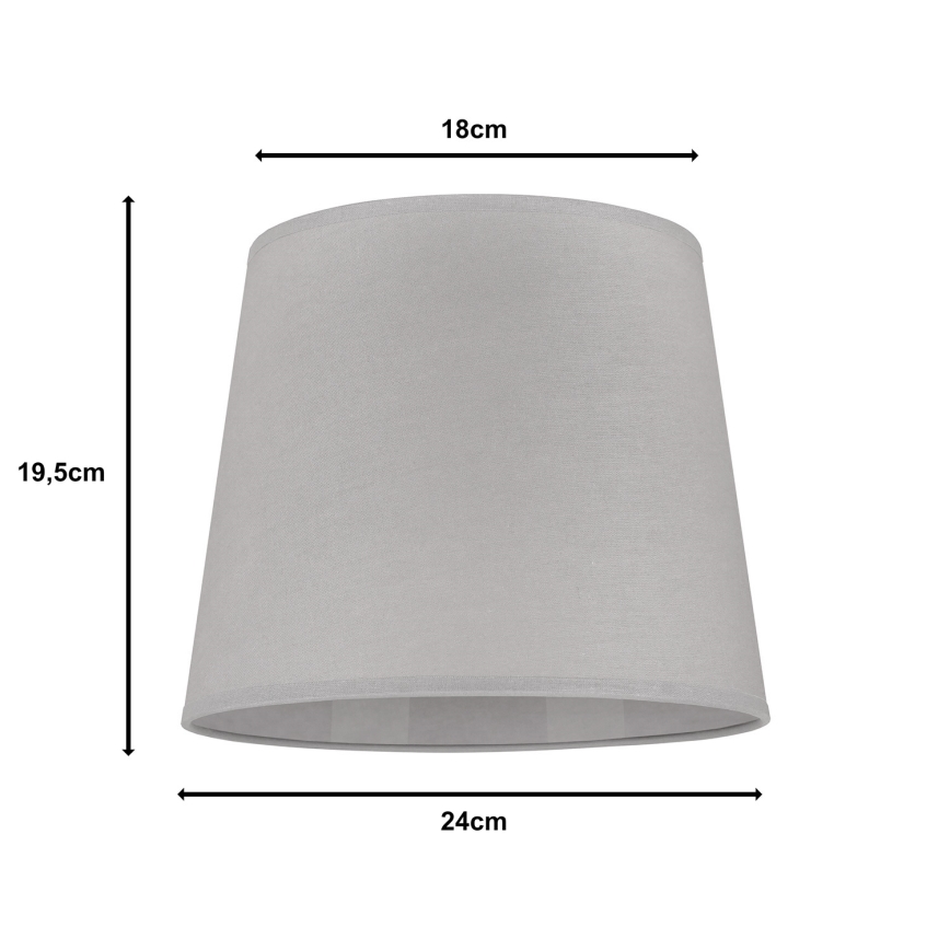 Duolla - Abajur para lâmpada de mesa CLASSIC M E27 diâmetro 24 cm cinza