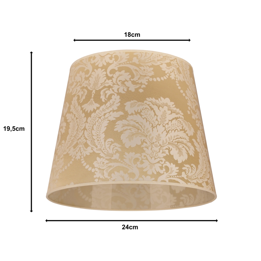 Duolla - Abajur para lâmpada de mesa CLASSIC M E27 diâmetro 24 cm dourado