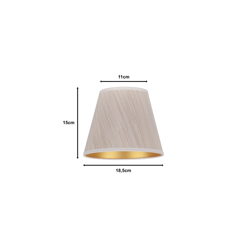 Duolla - Abajur para candeeiro de mesa SOFIA XS E14 diâmetro 18,5 cm bege