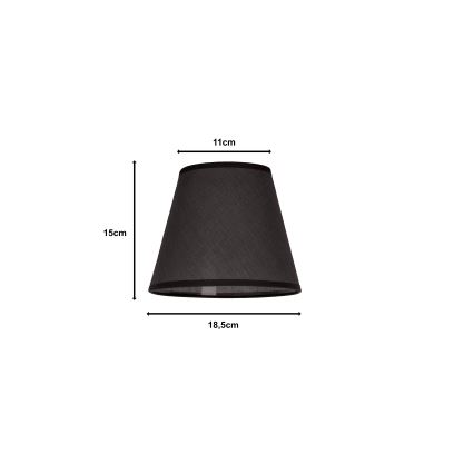 Duolla - Abajur SOFIA XS E14 diâmetro 18,5 cm antracite