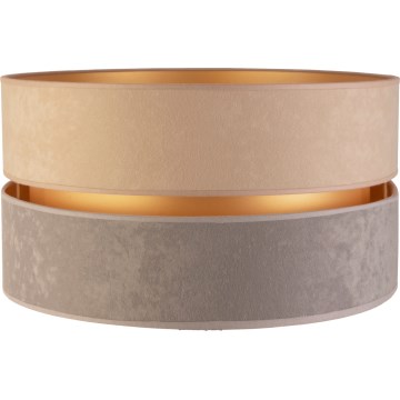 Duolla - Abajur universal DUO E27 diâmetro 40 cm bege/cinzento/dourado