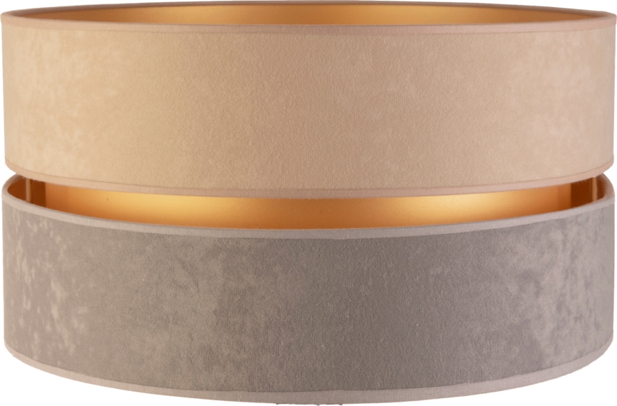 Duolla - Abajur universal DUO E27 diâmetro 40 cm bege/cinzento/dourado