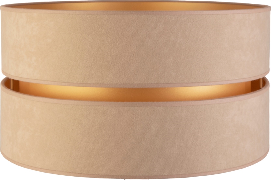 Duolla - Abajur universal DUO E27 diâmetro 40 cm bege/dourado