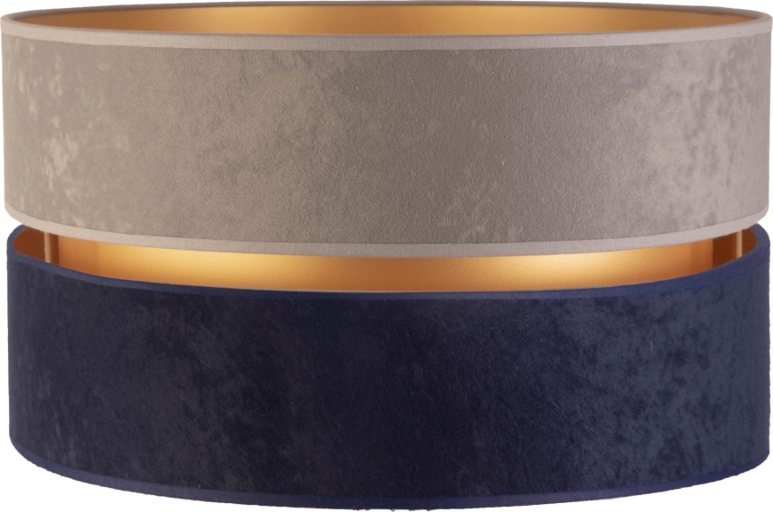 Duolla - Abajur universal DUO E27 diâmetro 40 cm cinzento/azul/dourado