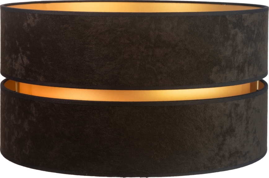 Duolla - Abajur universal DUO E27 diâmetro 40 cm preto/dourado