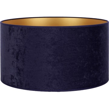 Duolla - Abajur universal VELVET E27 diâmetro 35 cm azul/dourado