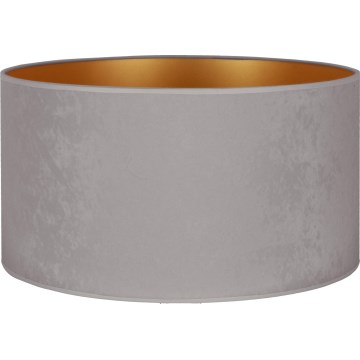 Duolla - Abajur universal VELVET E27 diâmetro 35 cm cinzento/dourado