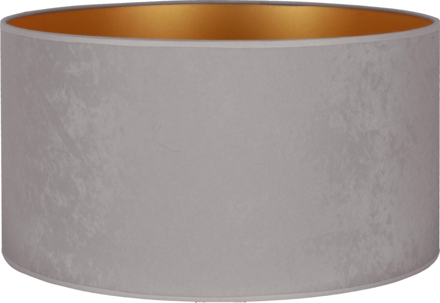 Duolla - Abajur universal VELVET E27 diâmetro 35 cm cinzento/dourado