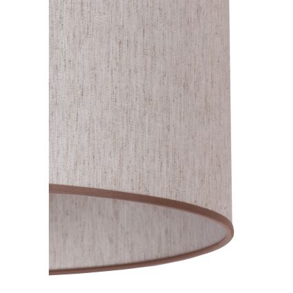 Duolla - Candeeiro de chão 1xE27/60W/230V diâmetro 44 cm bege/castanho