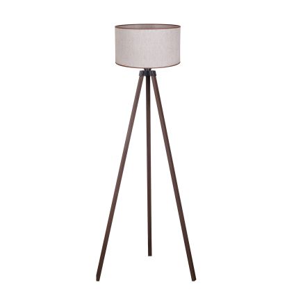 Duolla - Candeeiro de chão 1xE27/60W/230V diâmetro 44 cm bege/castanho