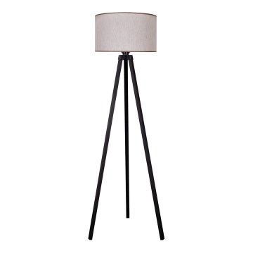 Duolla - Candeeiro de chão 1xE27/60W/230V diâmetro 44 cm bege/wenge