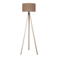 Duolla - Candeeiro de chão 1xE27/60W/230V diâmetro 44 cm castanho/bege