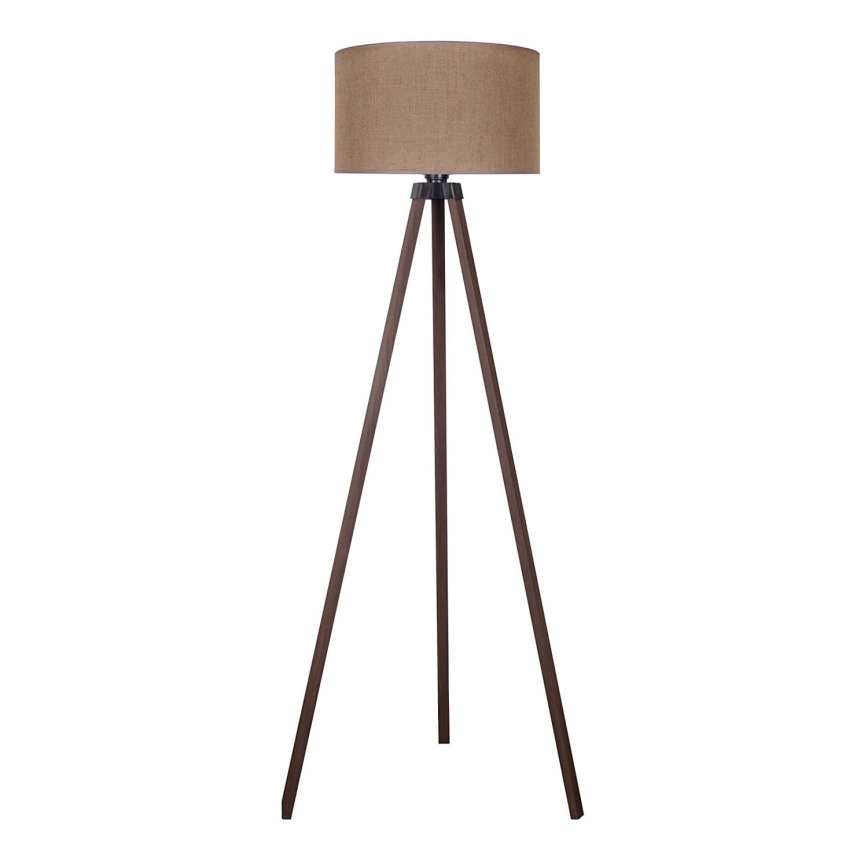 Duolla - Candeeiro de chão 1xE27/60W/230V diâmetro 44 cm castanho