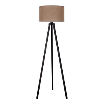Duolla - Candeeiro de chão 1xE27/60W/230V diâmetro 44 cm castanho/wenge