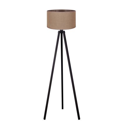 Duolla - Candeeiro de chão 1xE27/60W/230V diâmetro 44 cm castanho/wenge