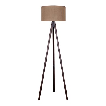 Duolla - Candeeiro de chão 1xE27/60W/230V diâmetro 44 cm castanho/wenge