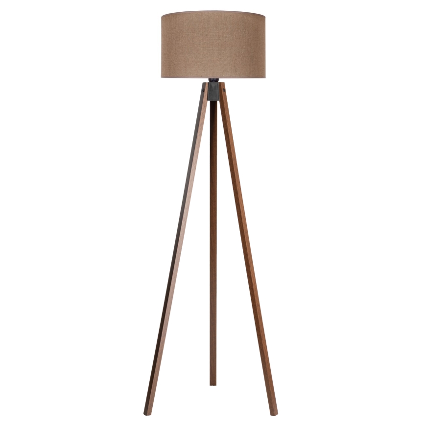 Duolla - Candeeiro de chão 1xE27/60W/230V diâmetro 44 cm castanho/wenge