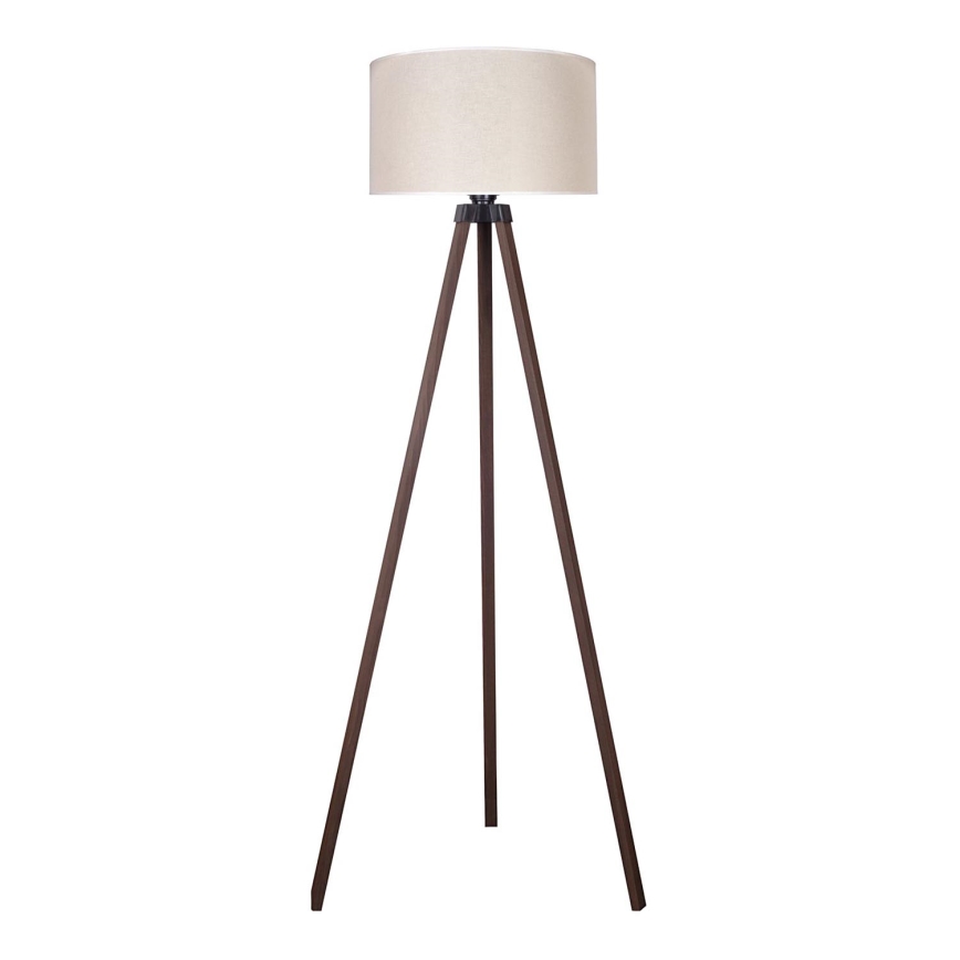 Duolla - Candeeiro de chão 1xE27/60W/230V diâmetro 44 cm creme/castanho