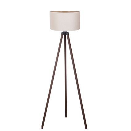 Duolla - Candeeiro de chão 1xE27/60W/230V diâmetro 44 cm creme/castanho