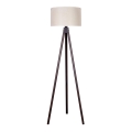 Duolla - Candeeiro de chão 1xE27/60W/230V diâmetro 44 cm creme/wenge