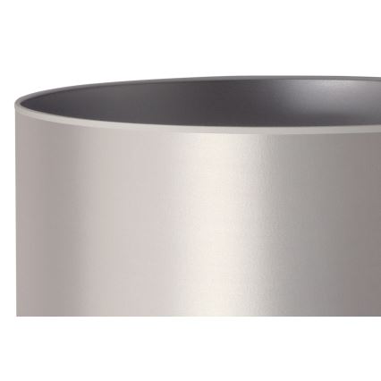 Duolla - Candeeiro de chão CANNES 1xE27/15W/230V diâmetro 45 cm prateado/branco