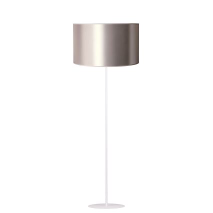 Duolla - Candeeiro de chão CANNES 1xE27/15W/230V diâmetro 45 cm prateado/cobre/branco