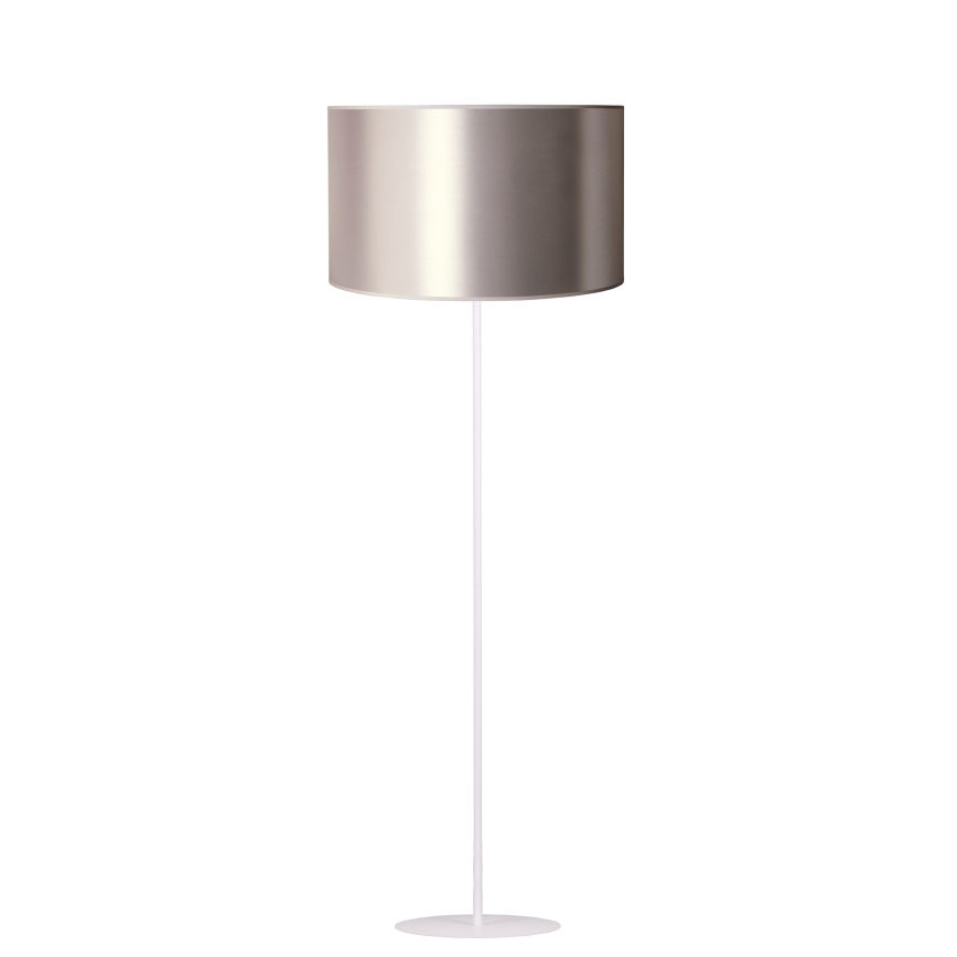 Duolla - Candeeiro de chão CANNES 1xE27/15W/230V diâmetro 45 cm prateado/cobre/branco