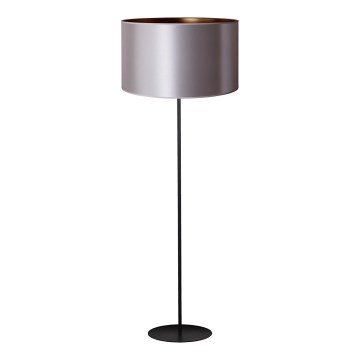 Duolla - Candeeiro de chão CANNES 1xE27/15W/230V diâmetro 45 cm prateado/cobre/preto