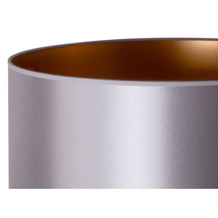 Duolla - Candeeiro de chão CANNES 1xE27/15W/230V diâmetro 45 cm prateado/cobre/preto