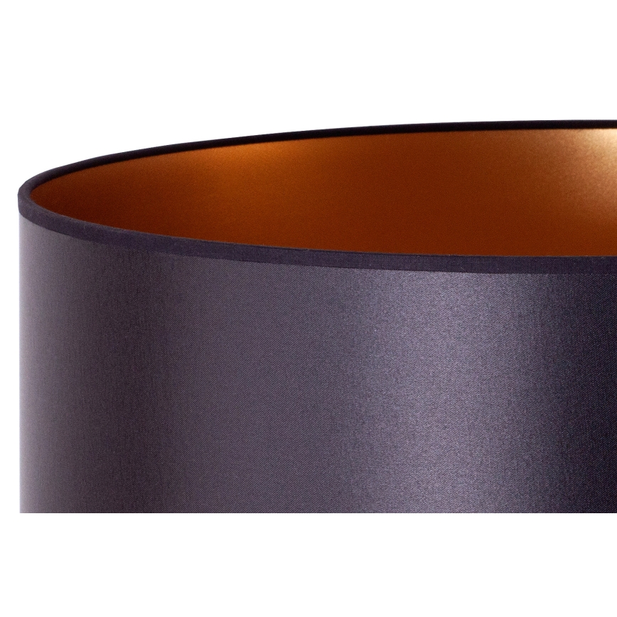 Duolla - Candeeiro de chão CANNES 1xE27/15W/230V diâmetro 45 cm preto/cobre