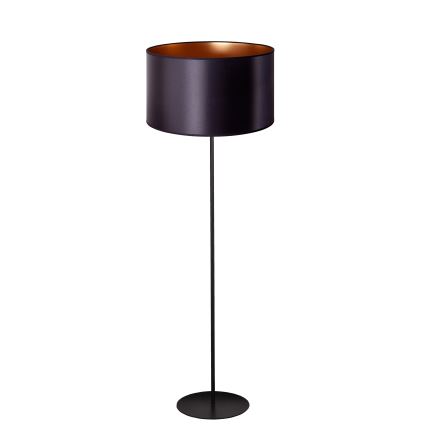 Duolla - Candeeiro de chão CANNES 1xE27/15W/230V diâmetro 45 cm preto/cobre