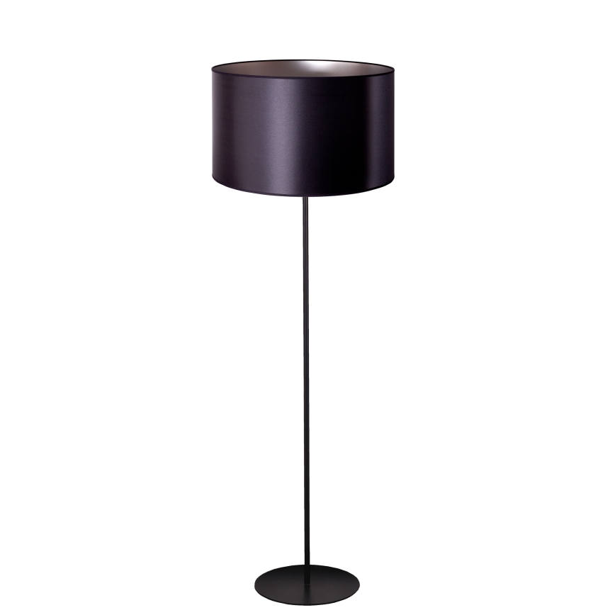 Duolla - Candeeiro de chão CANNES 1xE27/15W/230V diâmetro 45 cm preto/prateado