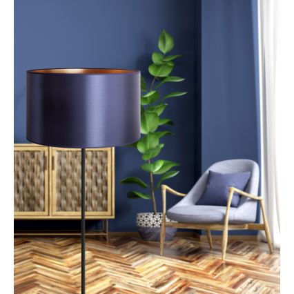 Duolla - Candeeiro de chão CANNES 1xE27/15W/230V diâmetro 45 cm roxo/cobre/preto