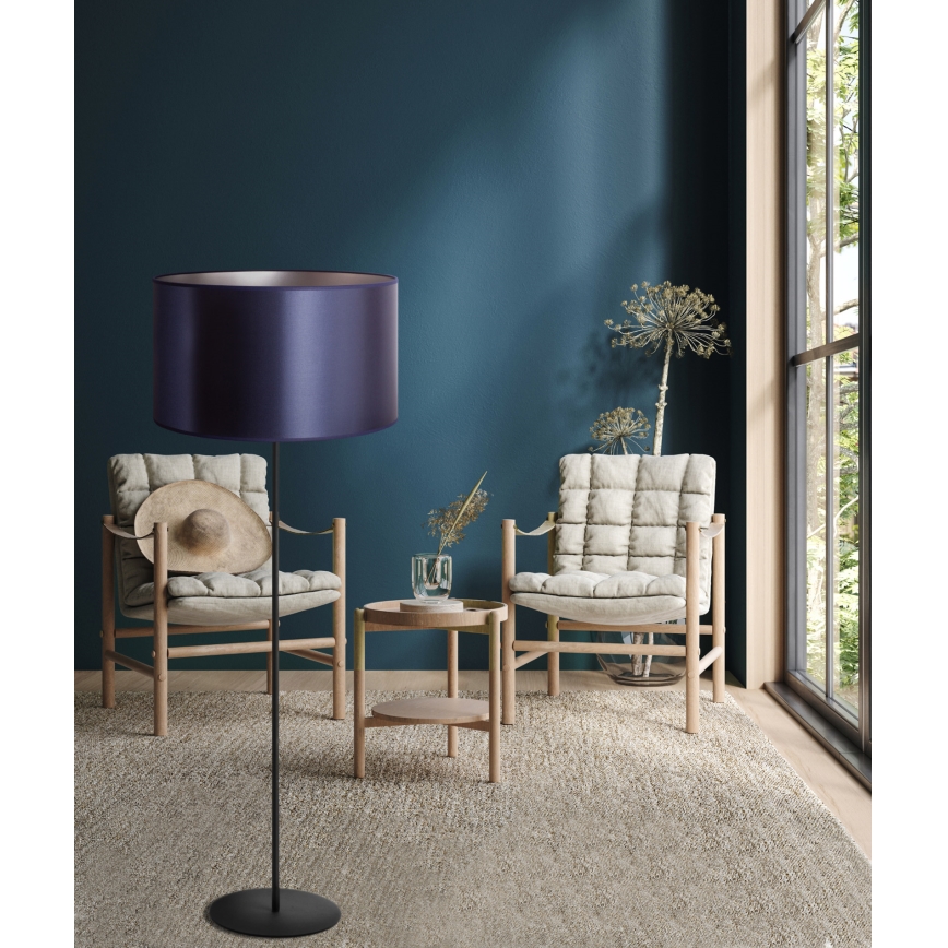 Duolla - Candeeiro de chão CANNES 1xE27/15W/230V diâmetro 45 cm roxo/prateado/preto