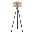 Duolla - Candeeiro de chão DUO 1xE27/60W/230V diâmetro 44 cm bege/castanho