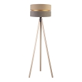 Duolla - Candeeiro de chão DUO 1xE27/60W/230V diâmetro 44 cm bege/cinzento/bege