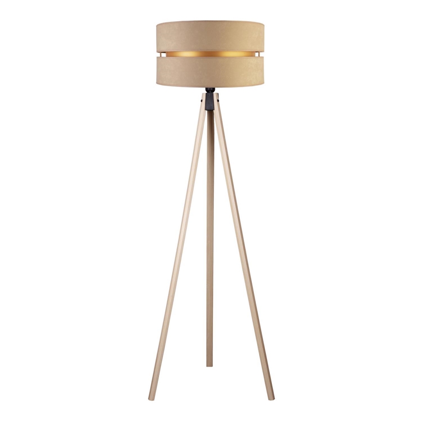 Duolla - Candeeiro de chão DUO 1xE27/60W/230V diâmetro 44 cm bege